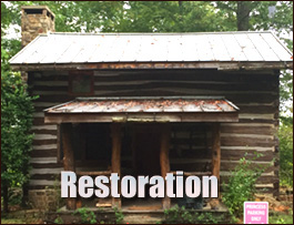 Historic Log Cabin Restoration  Bennett, North Carolina
